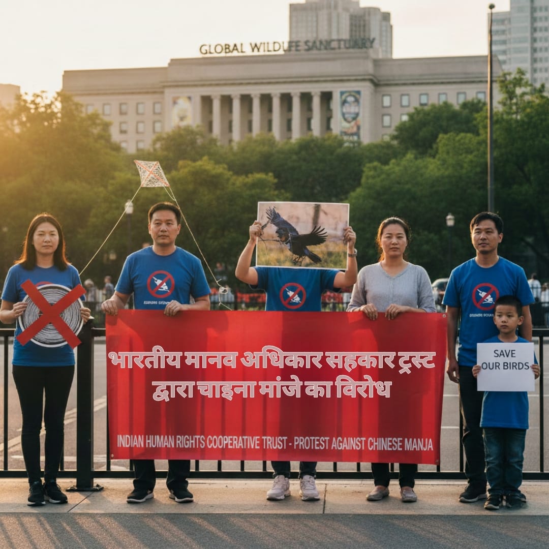 चाइनीज़ मांझे के विरुद्ध मुखर हुआ भारतीय मानव अधिकार सहकार ट्रस्ट