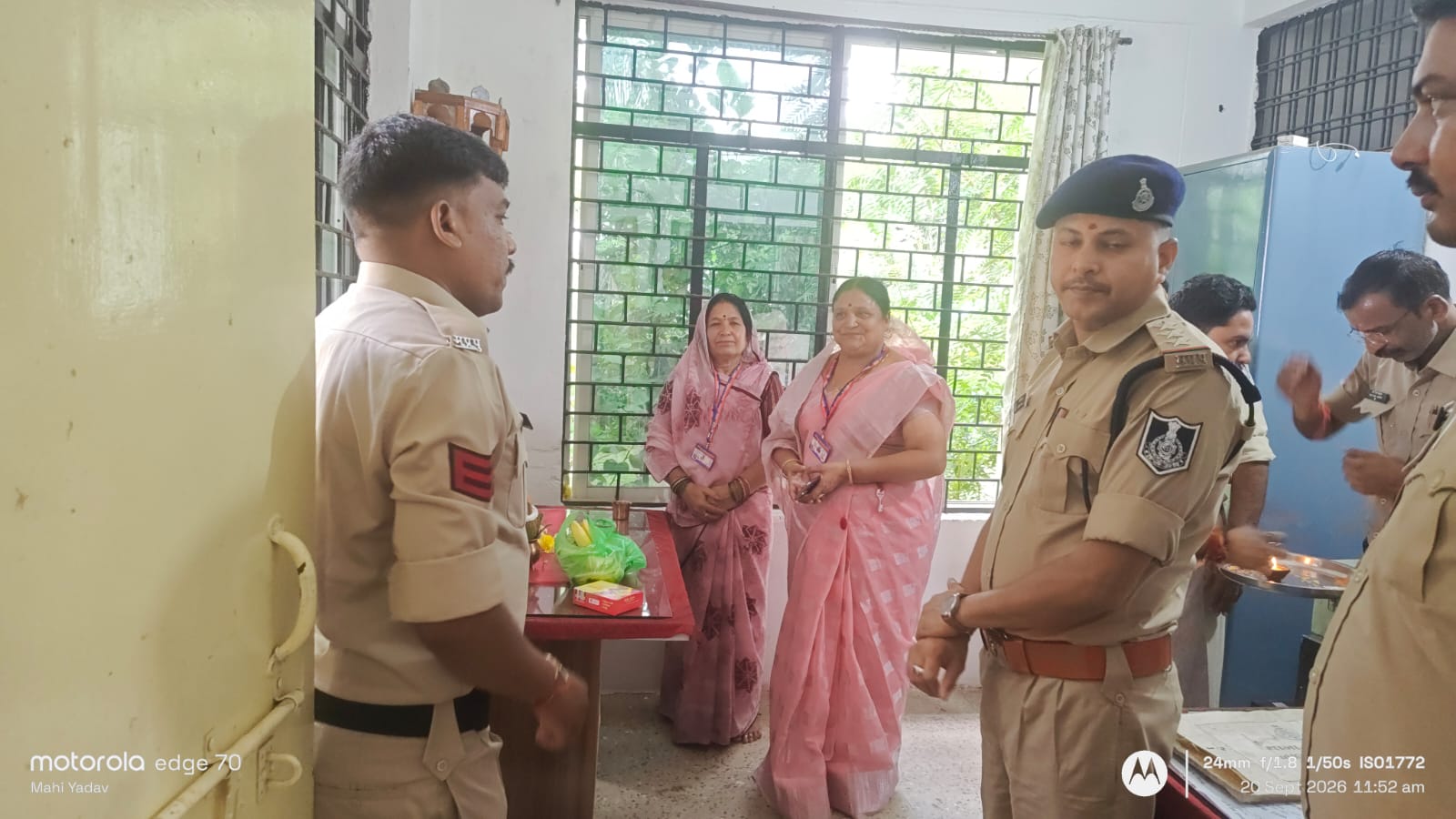 सतवास थाने मे राष्ट्रीय महामंत्री साधना सेठी एवं उनकी टीम का आत्मीय स्वागत, टीम ने की भगवान श्री गणेश जी की प्रथम आरती